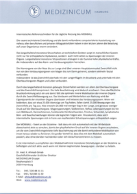 Internistisches Referenzschreiben von Dr. med. K. Ahmadi-Simab, MEDIZINICUM Hamburg